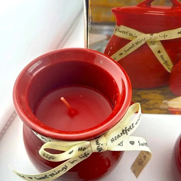 Bundle Florasense Juicy Apple New Candle Set in Red & New Fragrance Warmer - Picture 4 of 5